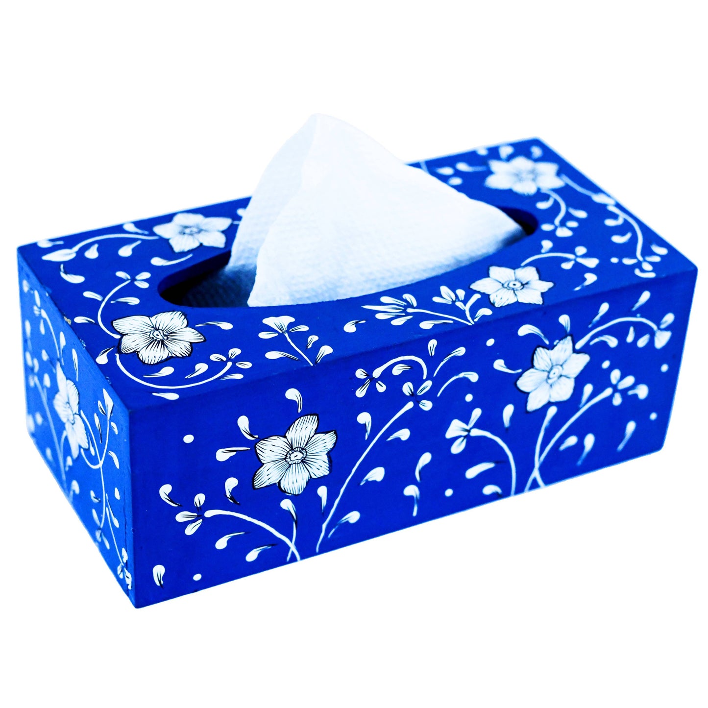 AZRAQ HAND-PAINTED TISSUE BOX