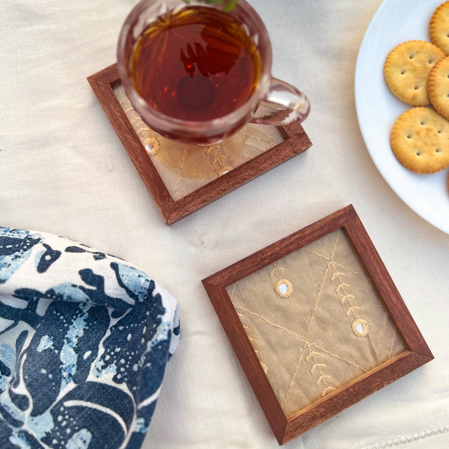 GOLDEN MIRROR TEA COASTER (set of 2)