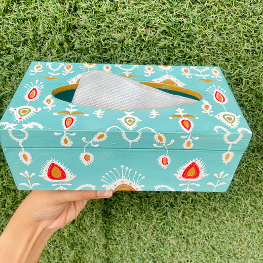 IKAT HAND-PAINTED TISSUE BOX