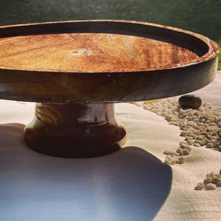 "MOKU" WOODEN CAKE STAND