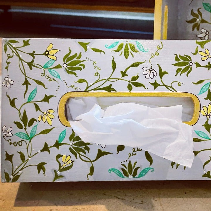 "TAZIJ" HAND-PAINTED TISSUE BOX