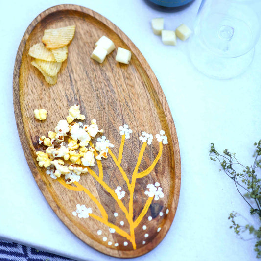 RAW BRANCH HAND-PAINTED SNACK PLATTER