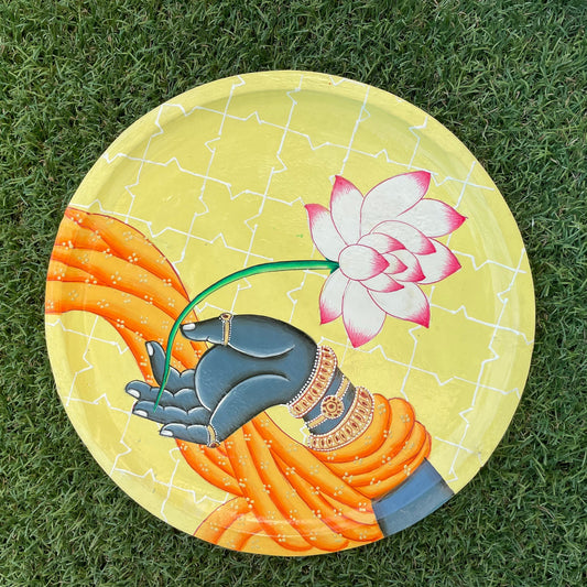 PICHWAI HAND-PAINTED WALL PLATE