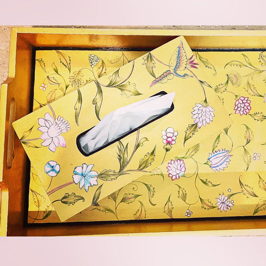 "ZAREEN" HAND-PAINTED SERVING TRAY